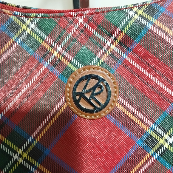 Kim Rogers Red Plaid Shoulder Bag - Picture 2 of 8